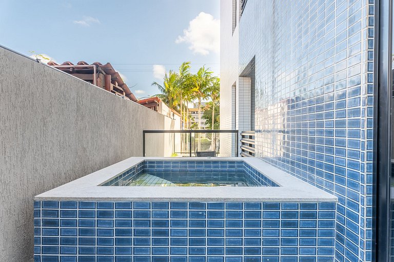 Meu Flat na Praia com Piscina Privativa no Centro