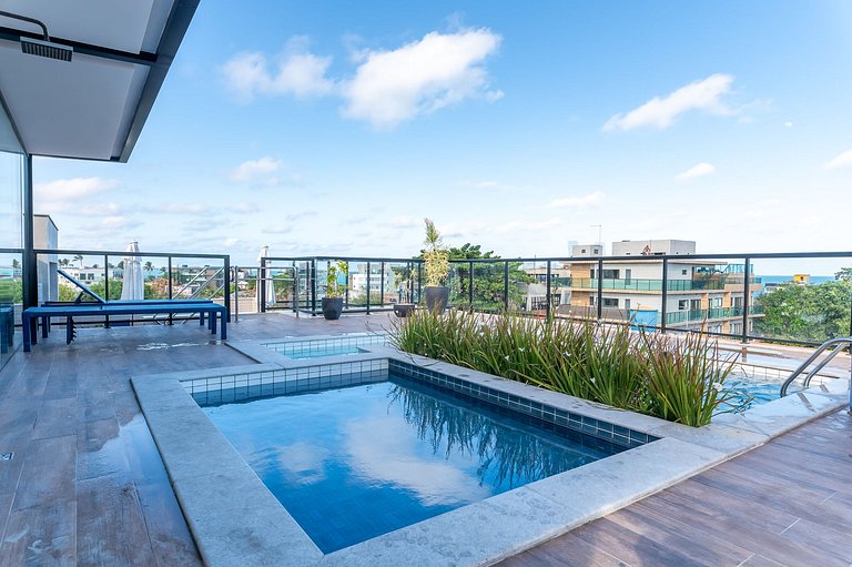 Meu Flat na Praia com Piscina Privativa no Centro